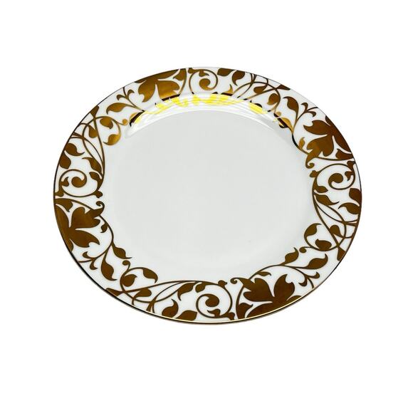 Ciroa Luxe Fine Porcelain Metallic Accent Fiori Pattern Dinner Plate Replacement - Picture 1 of 5